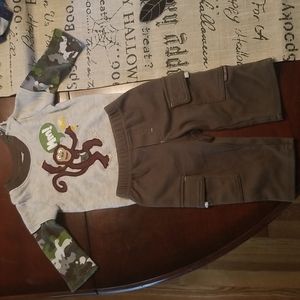 Sesame Street Camo Monkey Set 3-6M